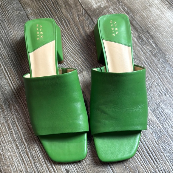 Alex Marie Prianna Leather Green
Chunky Heels, Size 10M - Picture 1 of 11